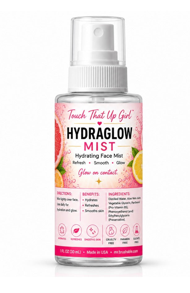 Touch That Up Girl Liquid Glow and HydraGlow facial skincare