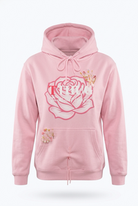 Pink Rose TTHUG™  Hoodie | KimiCoco Designs
