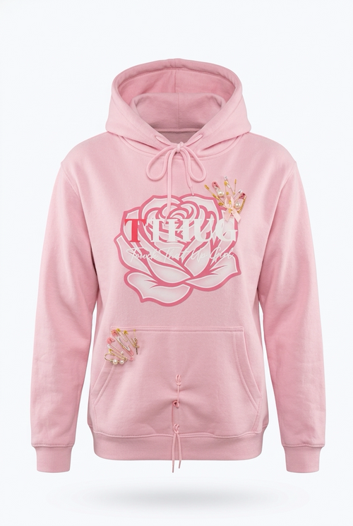 Pink Rose TTHUG™  Hoodie | KimiCoco Designs