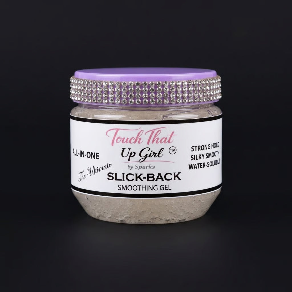 Touch That Up Girl Slick Back gel with dipping spatula
